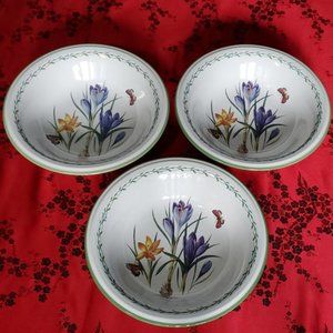 Lot of 3 Studio Nova Garden Bloom Bowls